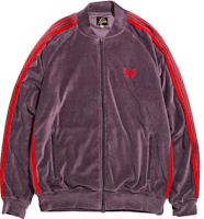 Needles SS21 Purple Velvet Bomber Jacket with Butterfly Embroidery IN185C Needles SS21 Purple Velvet Bomber Jacket with Butterfly Embroidery IN185C