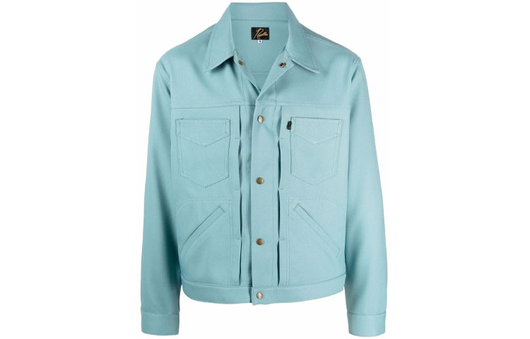 Needles SS21 Solid Casual Jacket Blue IN143SAX