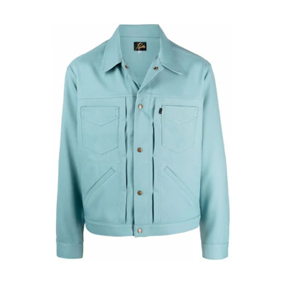 Needles SS21 Solid Casual Jacket Blue IN143SAX