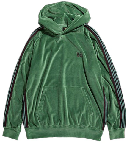 needles-ss-21-striped-butterfly-embroidered-hoodie-green-unisex-in-186-b