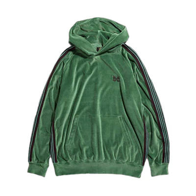 Needles SS21 Striped Butterfly Embroidered Hoodie Green Unisex IN186B