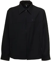 Needles SS22 Black Zip-Up Sweatshirt Jacket with Logo Embroidery for Men KP125DBLACK Needles SS22 Black Zip-Up Sweatshirt Jacket with Logo Embroidery for Men KP125DBLACK