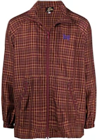 Needles SS22 Logo Embroidered Plaid Bomber Jacket Red IN129 Needles SS22 Logo Embroidered Plaid Bomber Jacket Red IN129