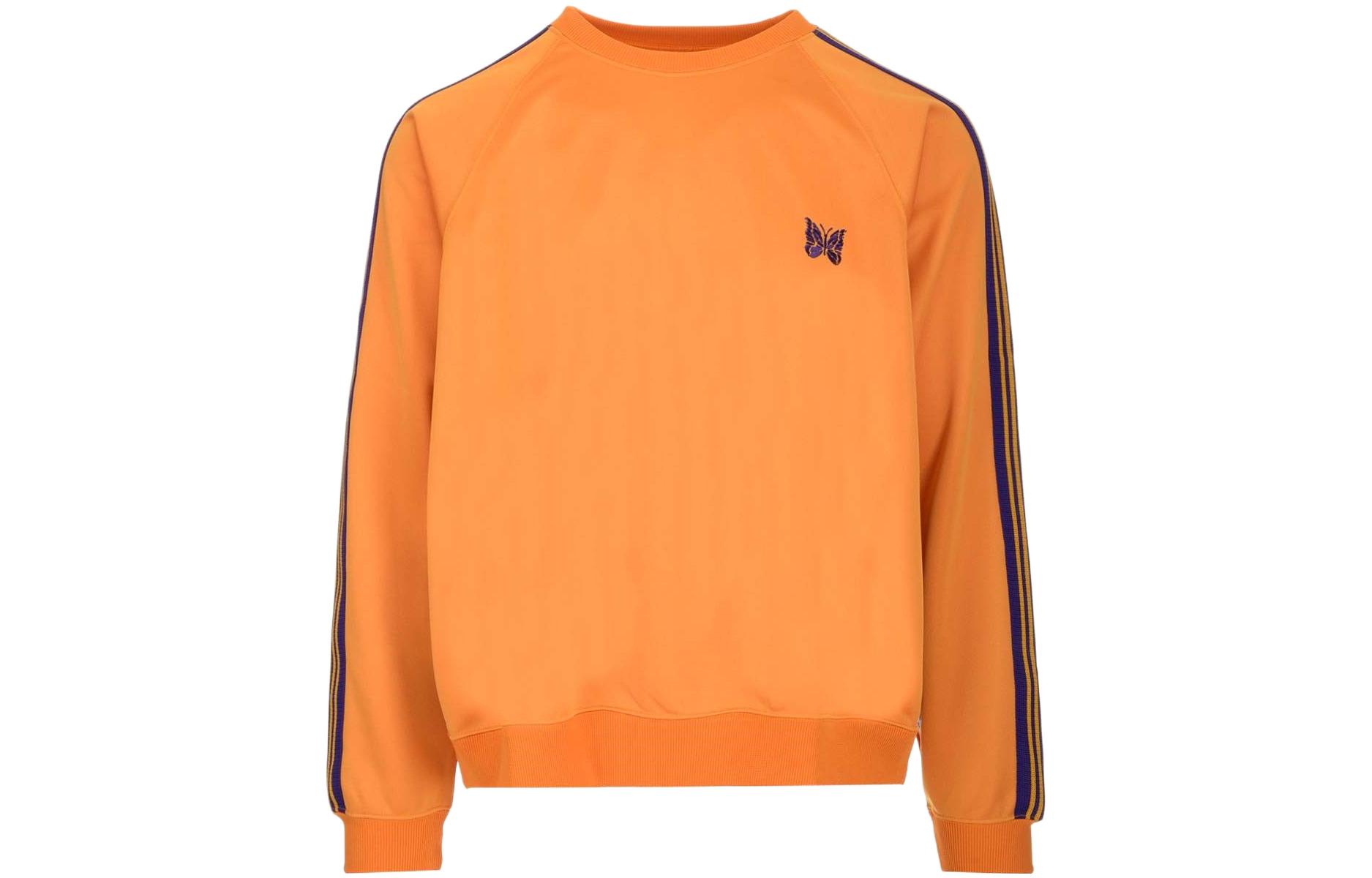 Needles SS22 Yellow Printed Striped Crewneck Sweatshirt KP219B