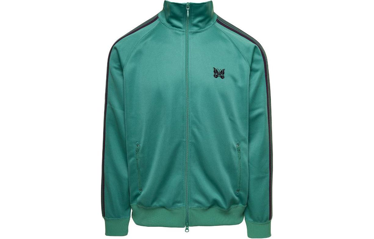 Needles SS23  Green Retro Butterfly Embroidered Track Jacket. MR284-CEMERALDC
