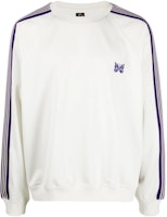 Needles SS23 Striped Detail Crewneck Pullover Sweatshirt Off-White MR285-ICWHI Needles SS23 Striped Detail Crewneck Pullover Sweatshirt Off-White MR285-ICWHI