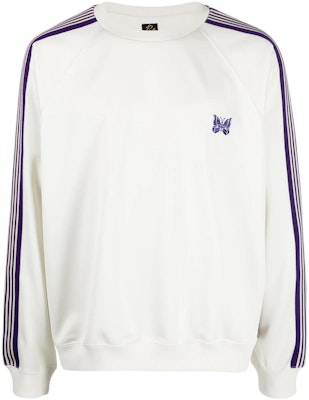 Needles SS23 條紋細節圓領套頭衫 白色 MR285-ICWHI Order Needles SS23 條紋細節圓領套頭衫 白色 MR285-ICWHI