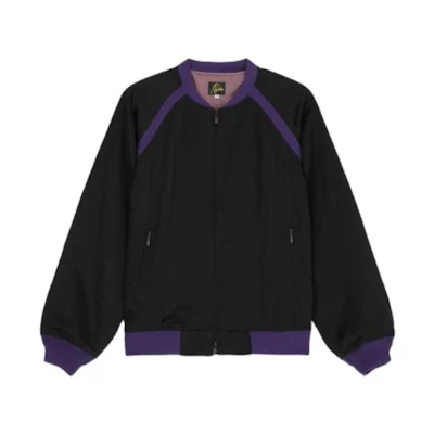 Needles SS23 Black Zip Pocket Long Sleeve Jacket MR197BLACK