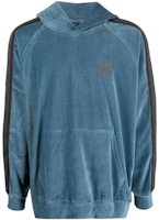 Needles SS23 Butterfly Embroidered Side Stripe Hoodie Blue () MR292-BLUGR Needles SS23 Butterfly Embroidered Side Stripe Hoodie Blue () MR292-BLUGR