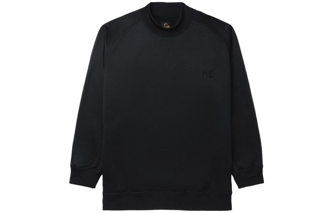 Needles SS23 Logo Embroidered Crewneck Sweatshirt Unisex Black MR305M