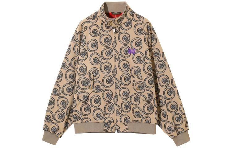 Needles SS23 Pattern Print Casual Long-Sleeve Jacket Unisex Khaki MR386A