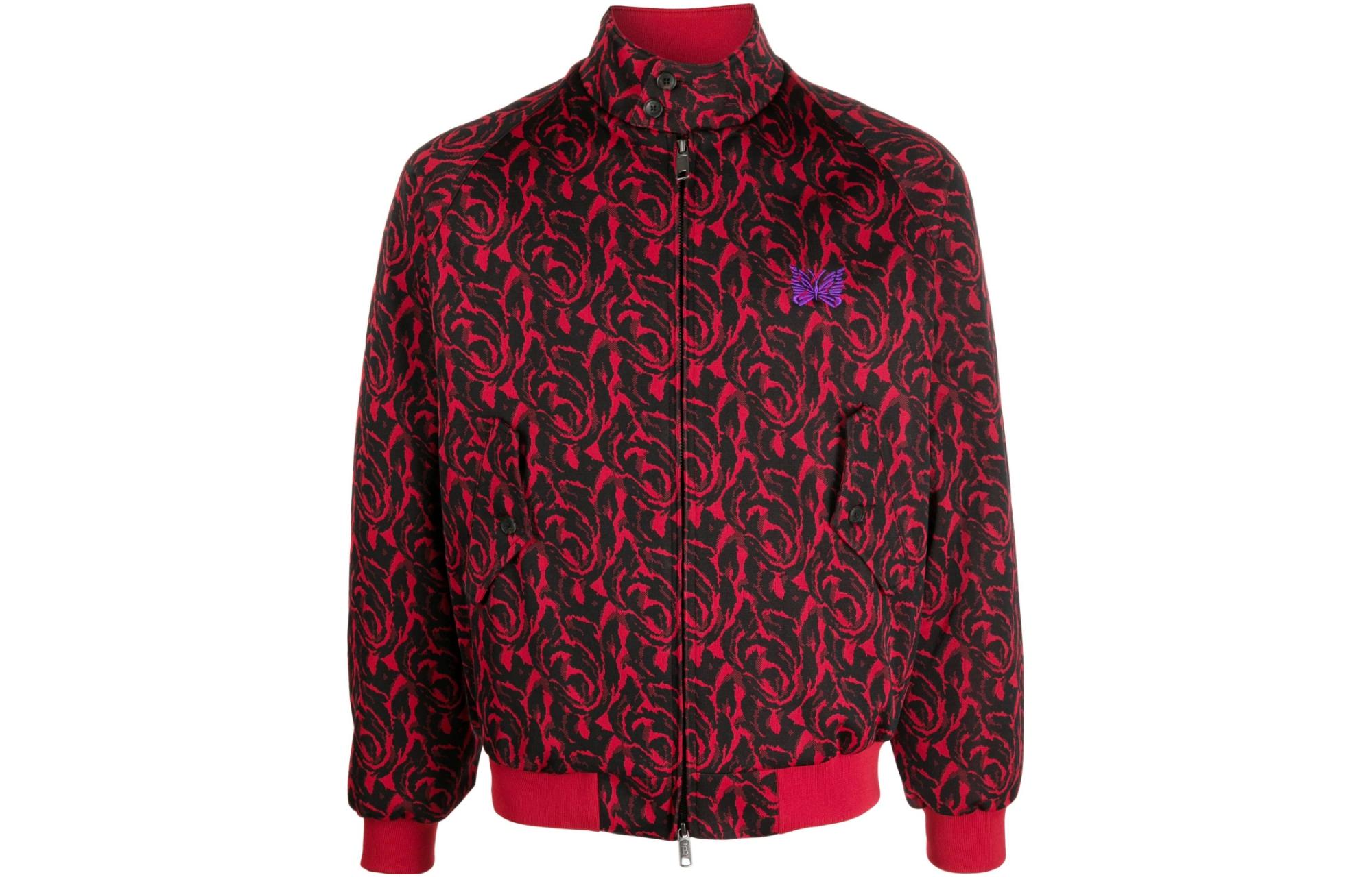 Needles SS23 Plaid High-Neck Jacket Red BRCPS0961-UT2676-500