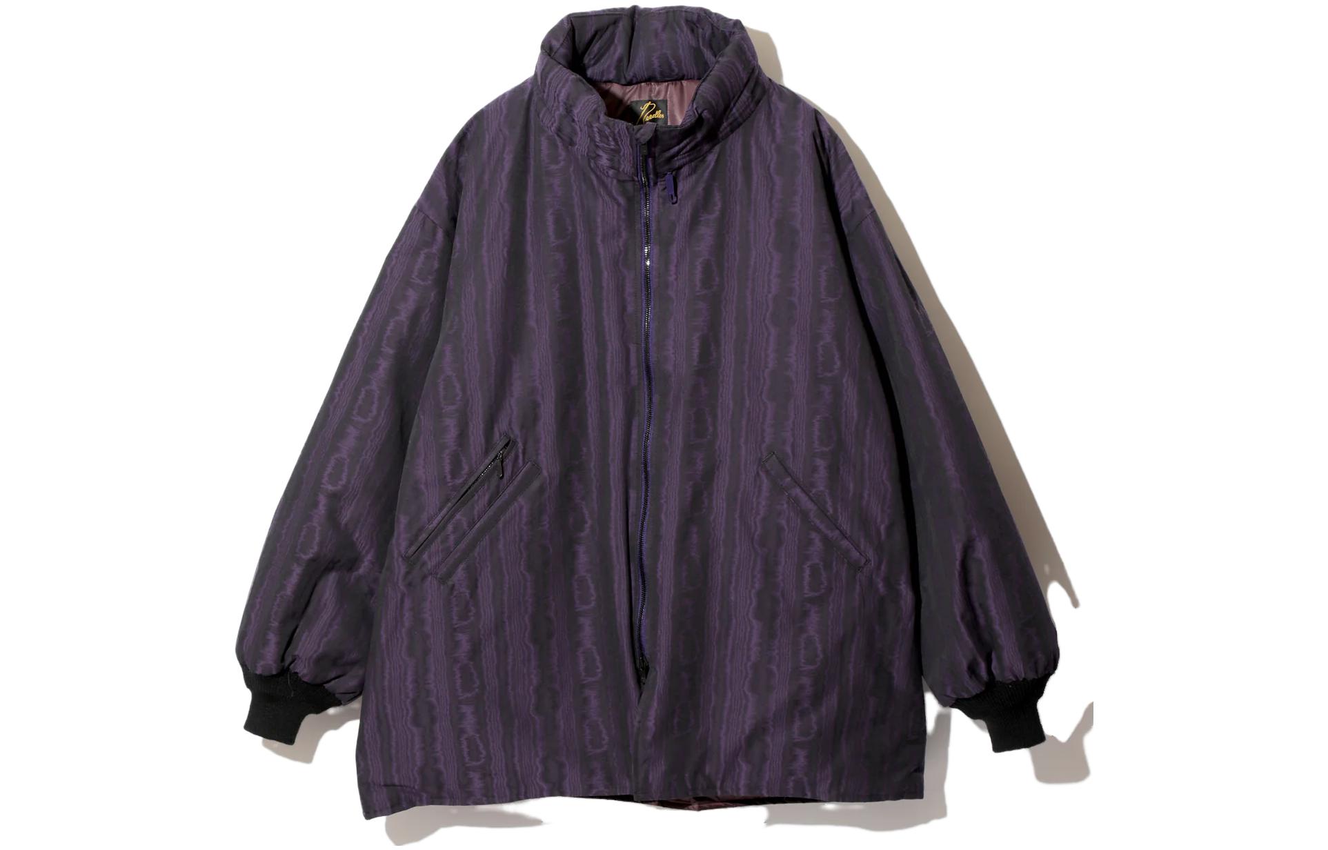 Needles SS23 Removable Hood Jacket Purple Unisex Full-Print NS088B