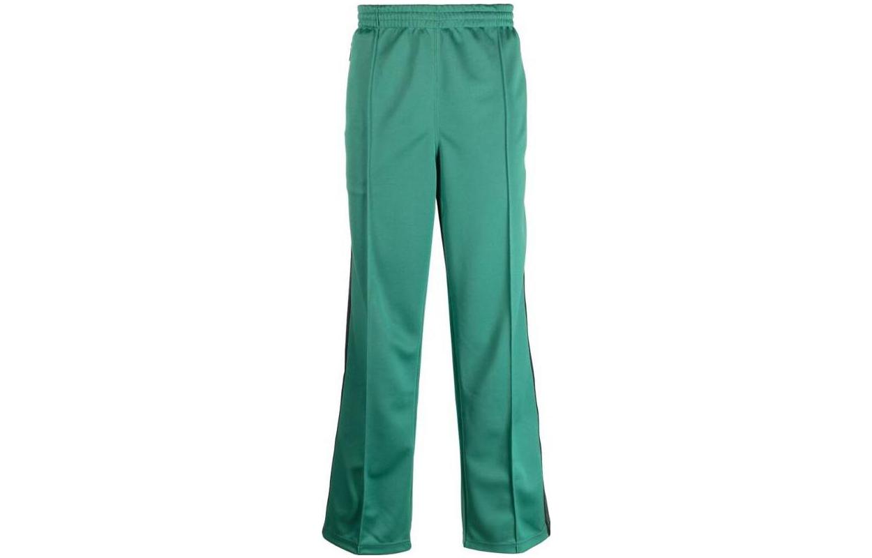 Needles SS23 Solid Side Stripe Track Pants Green MR286-EMERA