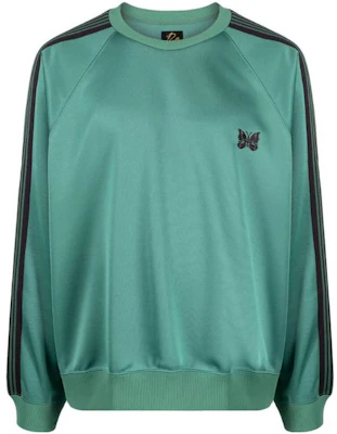 Needles SS23 Baju Crewneck Jalur Hijau Nenek Lelaki MR285-EMERA Buy Needles SS23 Baju Crewneck Jalur Hijau Nenek Lelaki MR285-EMERA