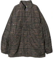 Needles SS24 Animal Print High-Neck Button-Up Jacket Black Brown Unisex OT068B Needles SS24 Animal Print High-Neck Button-Up Jacket Black Brown Unisex OT068B