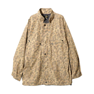 Needles SS24 Animal Print Stand Collar Button-Up Jacket Brown Unisex OT068A