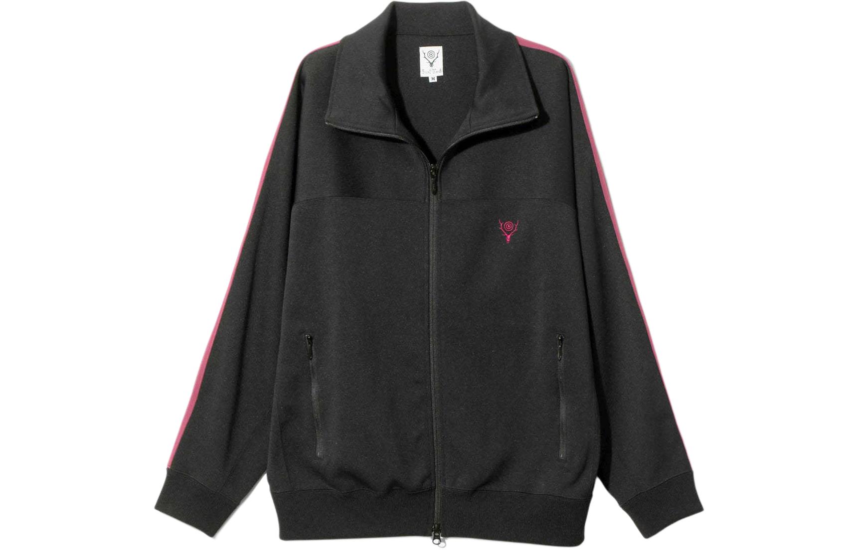 Needles SS24 Black Side-Zip Long Sleeve Jacket Unisex OT602C