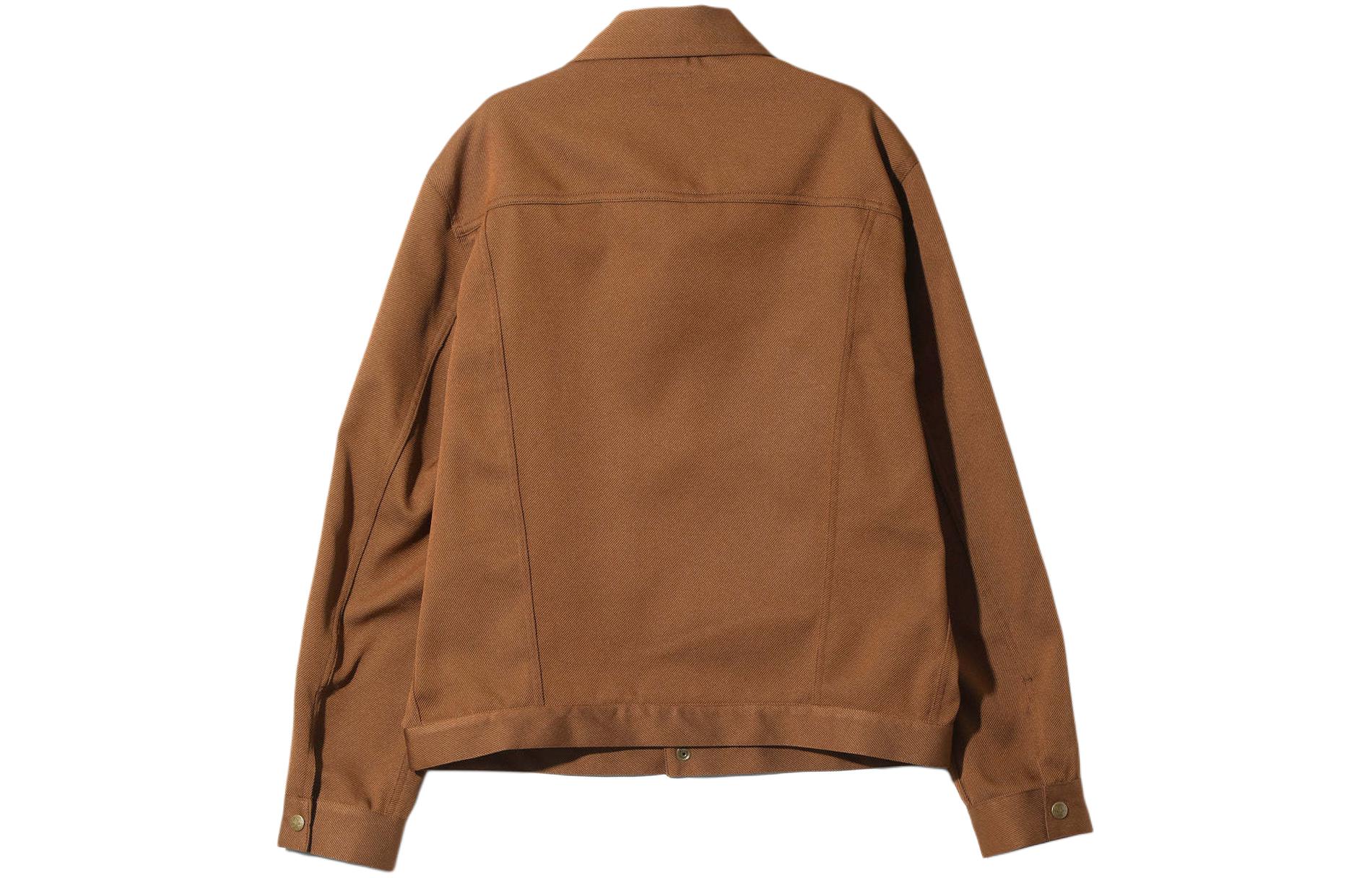 Lookbook Needles SS24 Brown Butterfly Embroidered Single-Breasted Long-Sleeve Jacket Unisex OT186A