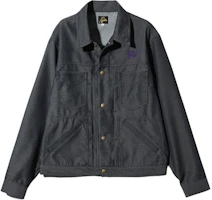 Needles SS24 Butterfly Embroidered Button-Up Jacket Navy Unisex OT186D Needles SS24 Butterfly Embroidered Button-Up Jacket Navy Unisex OT186D