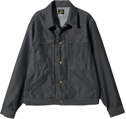 Needles SS24 蝴蝶刺绣钮扣夹克 海军蓝 男女同款 OT186D Buy Needles SS24 蝴蝶刺绣钮扣夹克 海军蓝 男女同款 OT186D