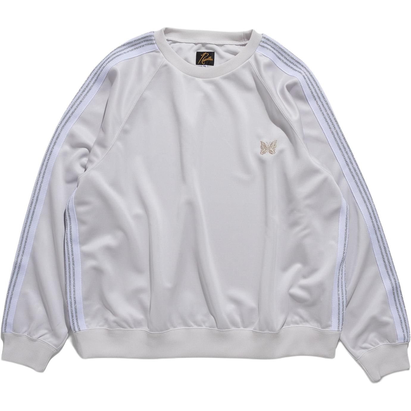 Needles SS24 Butterfly Embroidered Raglan Sweatshirt Gray Mens 114322214135