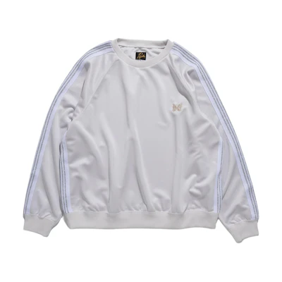 Needles SS24 Butterfly Embroidered Raglan Sweatshirt Gray Mens 114322214135