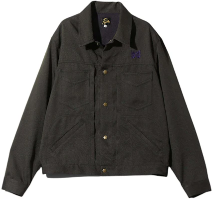 Needles SS24 蝴蝶刺绣单排扣夹克绿色男女同款 OT186B Buy Needles SS24 蝴蝶刺绣单排扣夹克绿色男女同款 OT186B