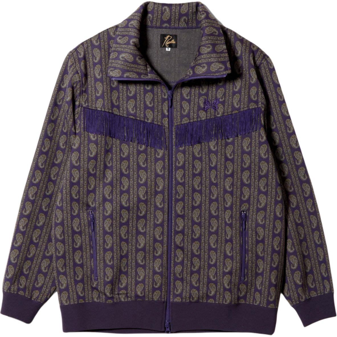 Needles SS24 Fringe Butterfly Embroidered Zip Jacket Unisex Purple OT1506B