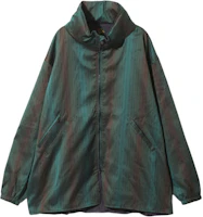 Needles SS24 Gradient Checkered Jacquard Jacket Green Unisex Mock Neck OT065B Needles SS24 Gradient Checkered Jacquard Jacket Green Unisex Mock Neck OT065B