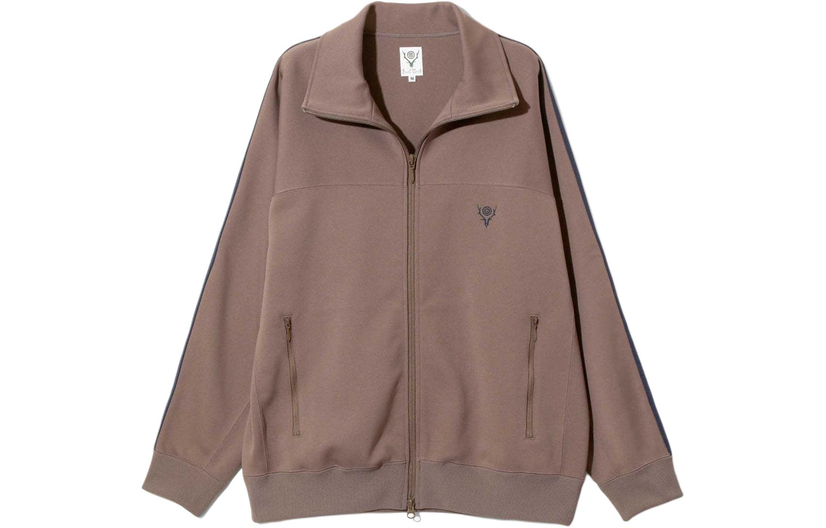 Needles SS24 Khaki Side-Zip Long Sleeve Jacket Unisex OT602B
