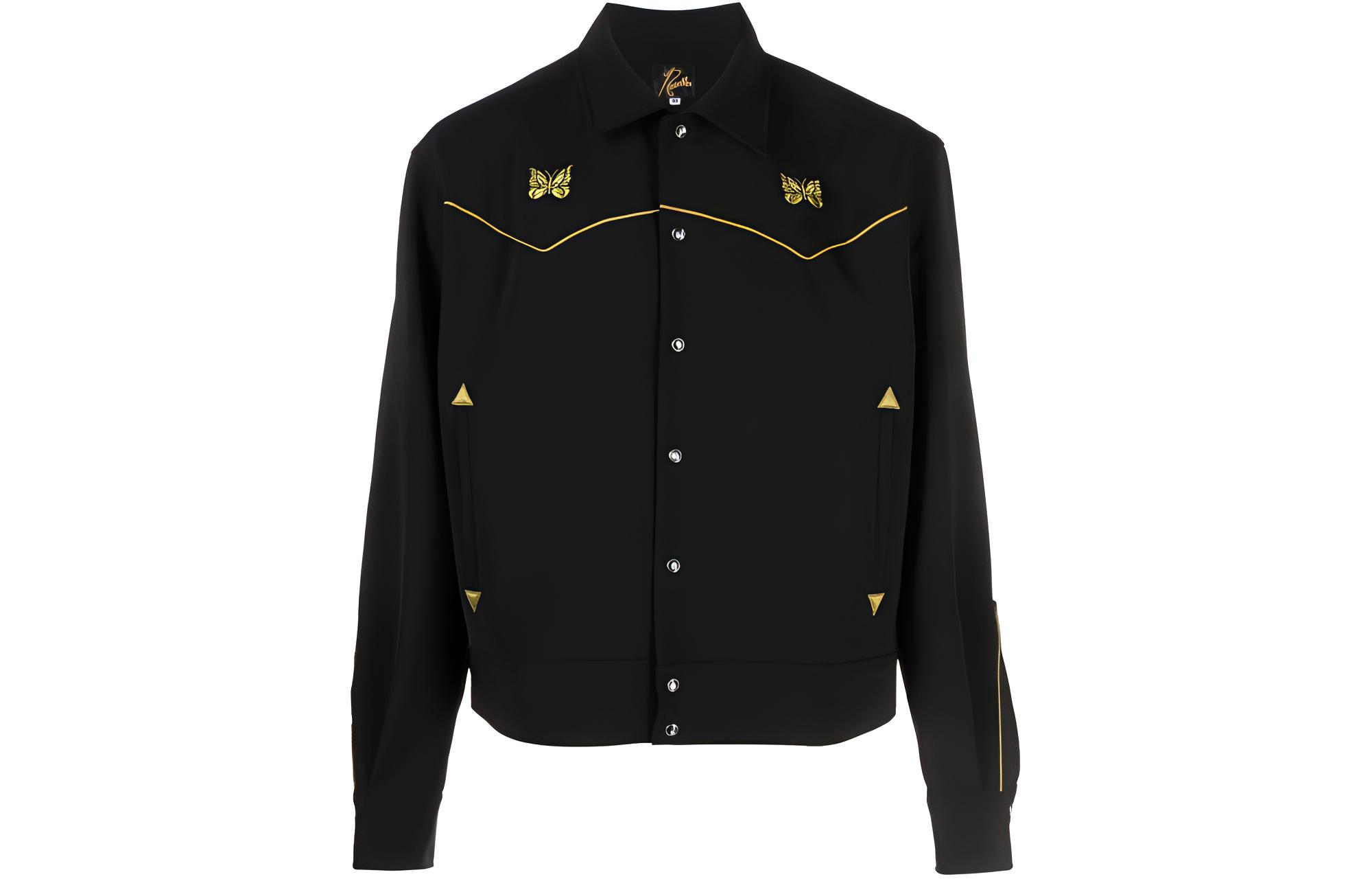 Needles SS24 Oversized Butterfly Embroidered Jacket Black NS150