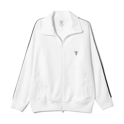 Needles SS24 Side Zip Long Sleeve Jacket Unisex White OT602A