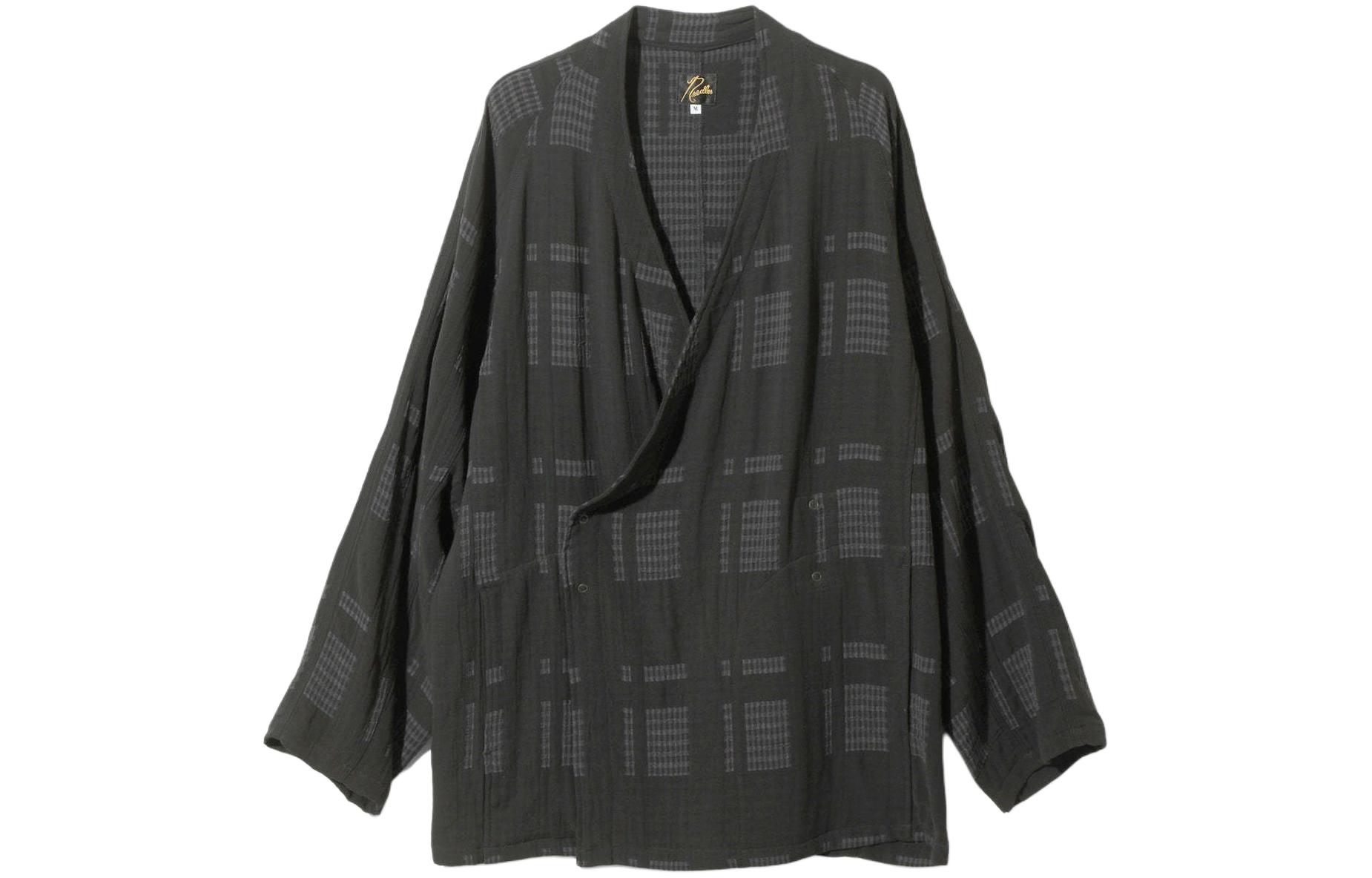 Needles SS24 Triple-Stitch Oversized Long Sleeve Jacket Unisex Black OT106B