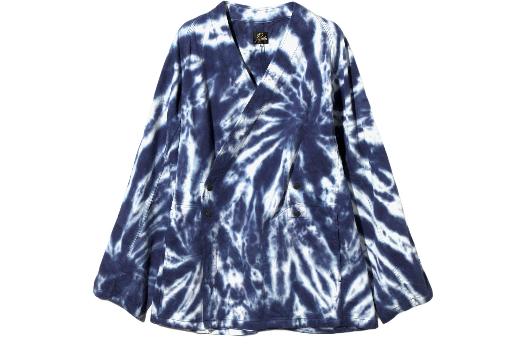 Needles SS24 Triple Stitch Snap V-Neck Jacket Unisex Indigo Blue OT1500A