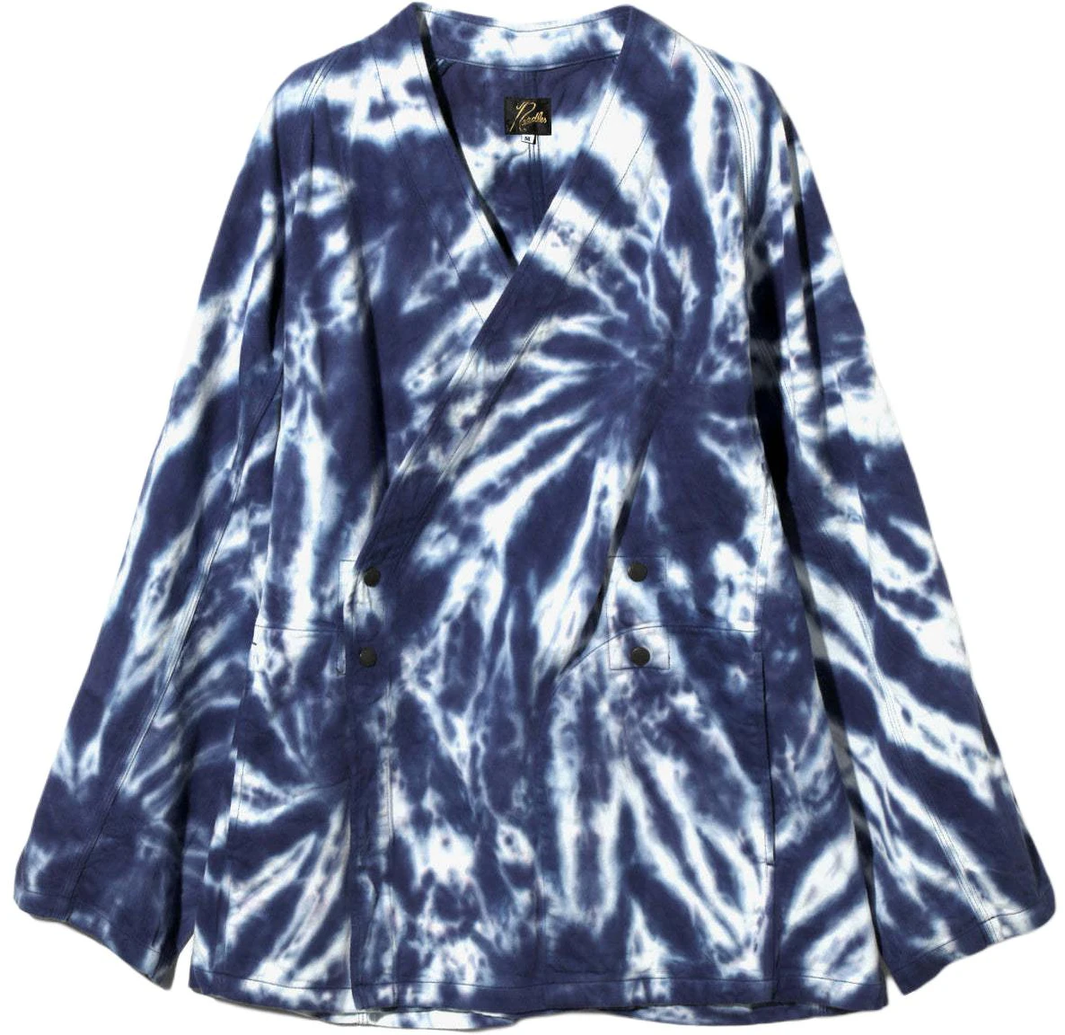 needles-ss-24-triple-stitch-snap-v-neck-jacket-unisex-indigo-blue-ot-1500-a