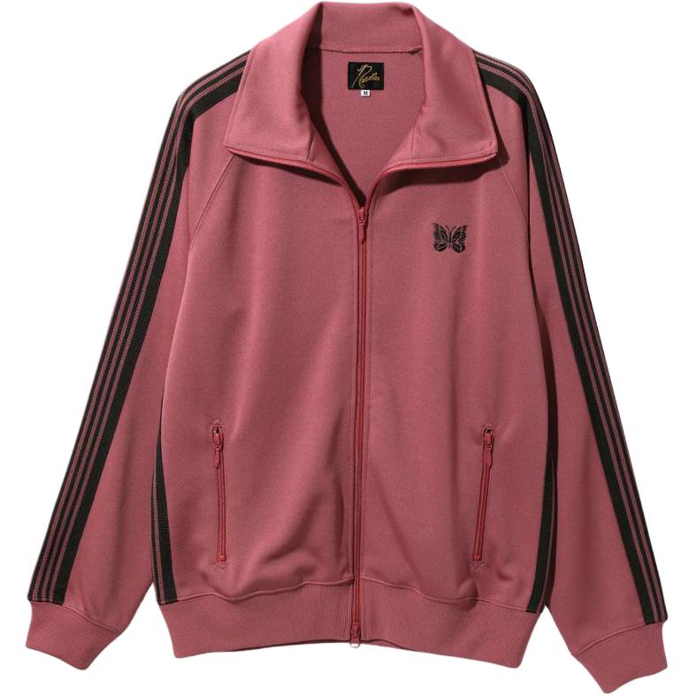 Needles Striped Collar Zip Jacket - Smoky Pink MR284B