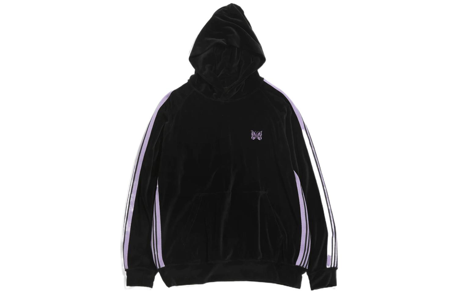 Needles Striped Oversized Hoodie Unisex Black KP226
