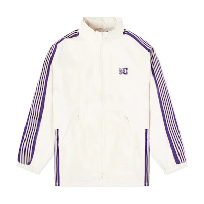 Needles Striped Stand Collar Zip Jacket White () MR605-IVR