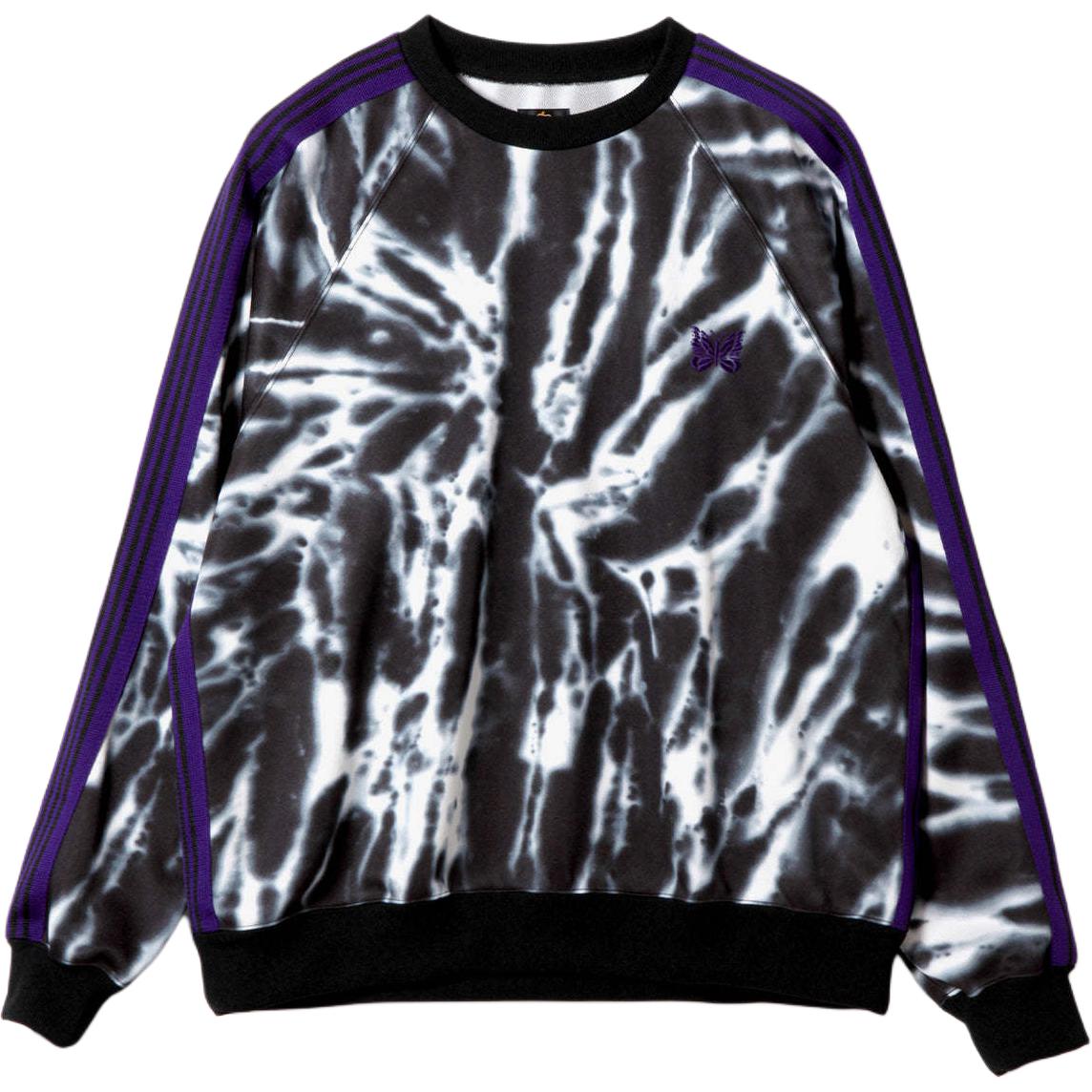 Needles Tie-Dye Butterfly Embroidered Crewneck Sweatshirt Unisex Black OT1503B