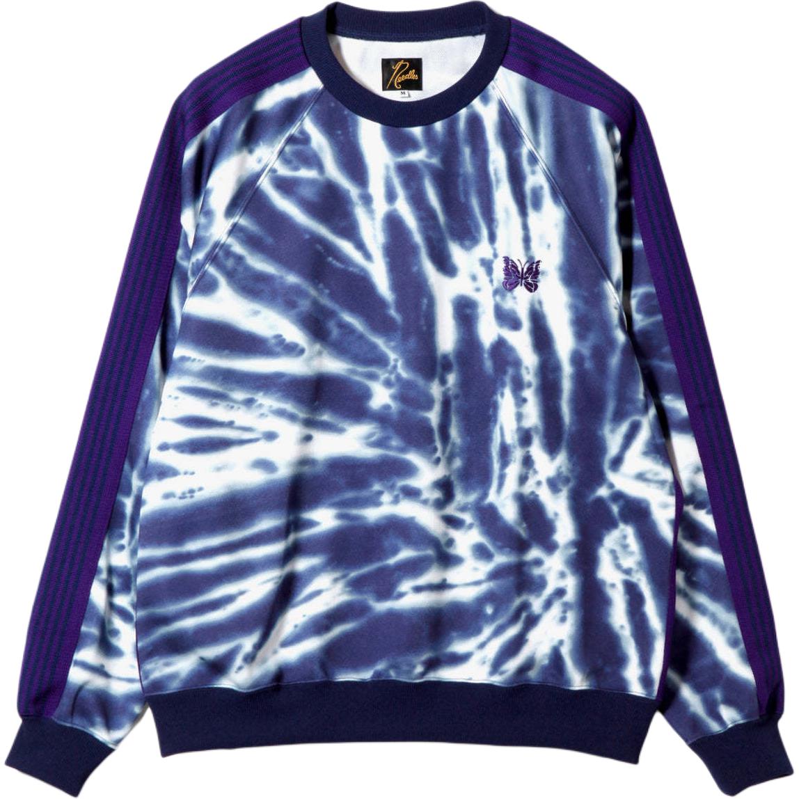 Needles Tie-Dye Butterfly Embroidered Crewneck Sweatshirt Unisex Indigo OT1503A