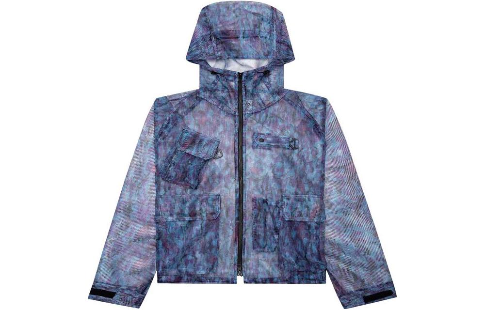 Needles Tie-Dye Zip Hoodie Jacket Unisex Blue Purple MR686HORN
