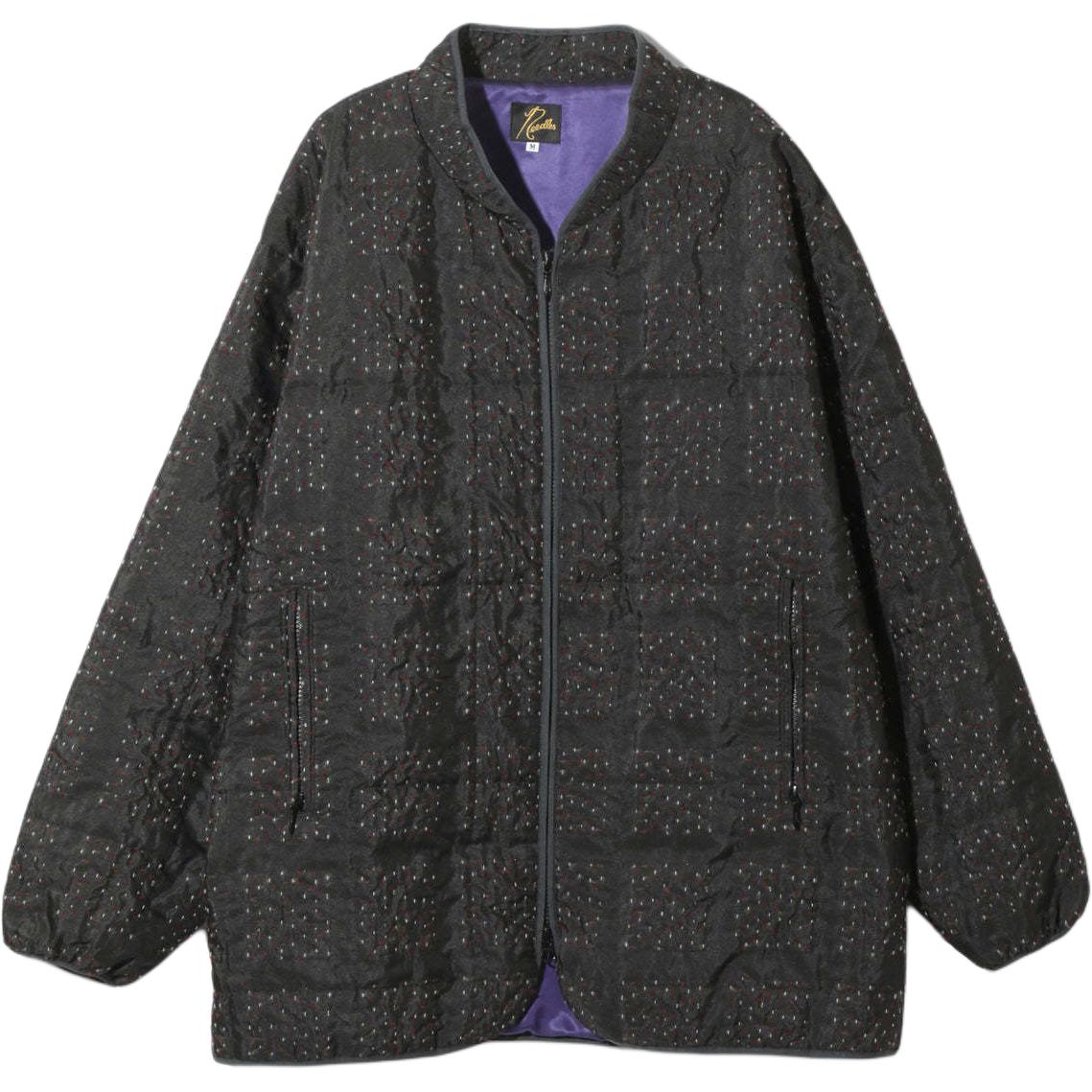 Needles Track Jacket Zipper Pocket Black Unisex Long Sleeve Stand Collar PU126B