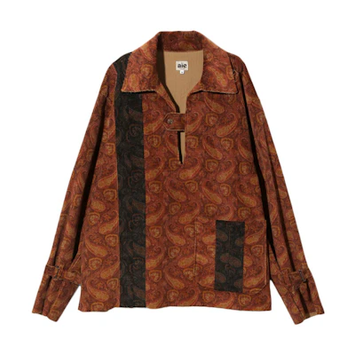 Needles Two-Tone Pullover Casual Jacket Unisex Brown Red NS932