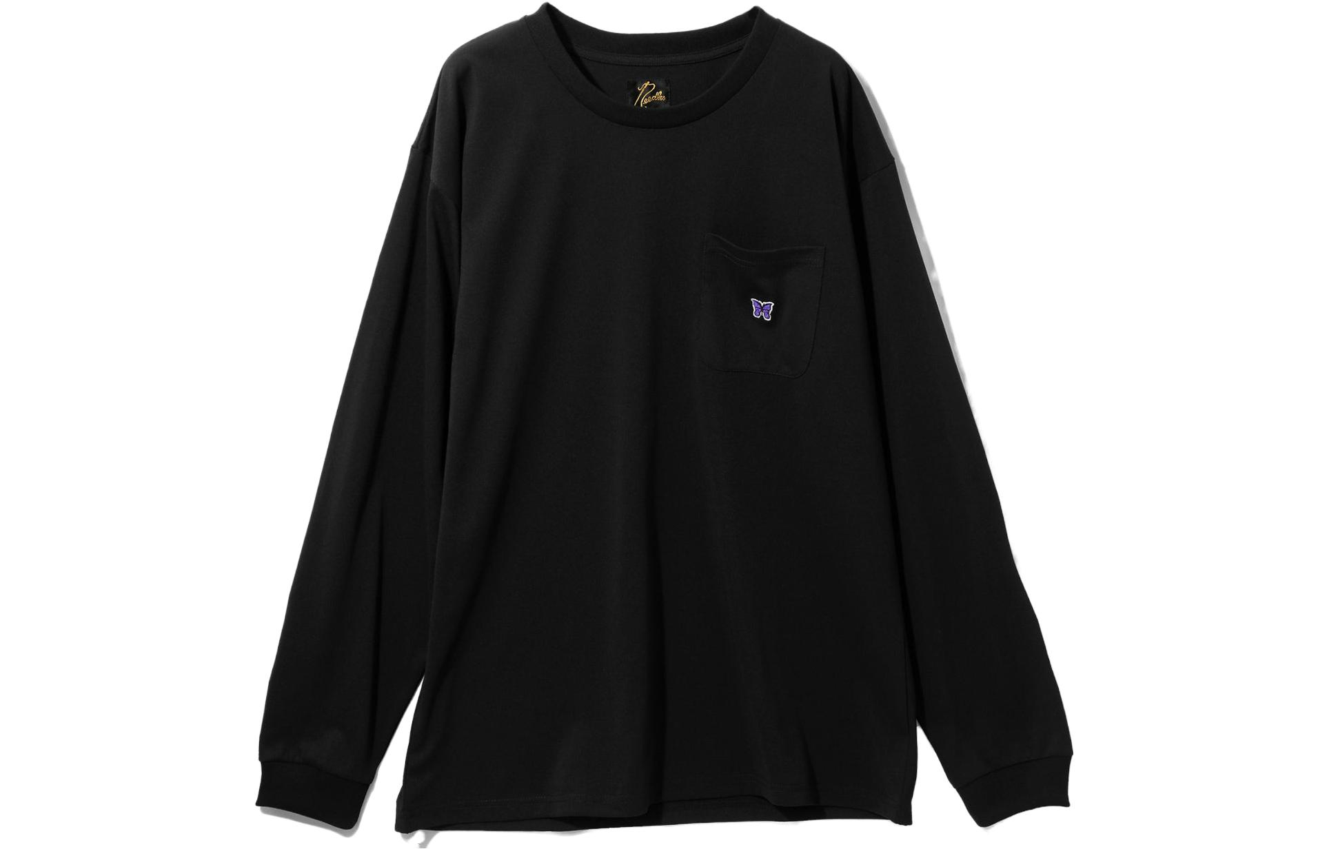 Needles Unisex Black Crewneck Long Sleeve Sweatshirt NS272C