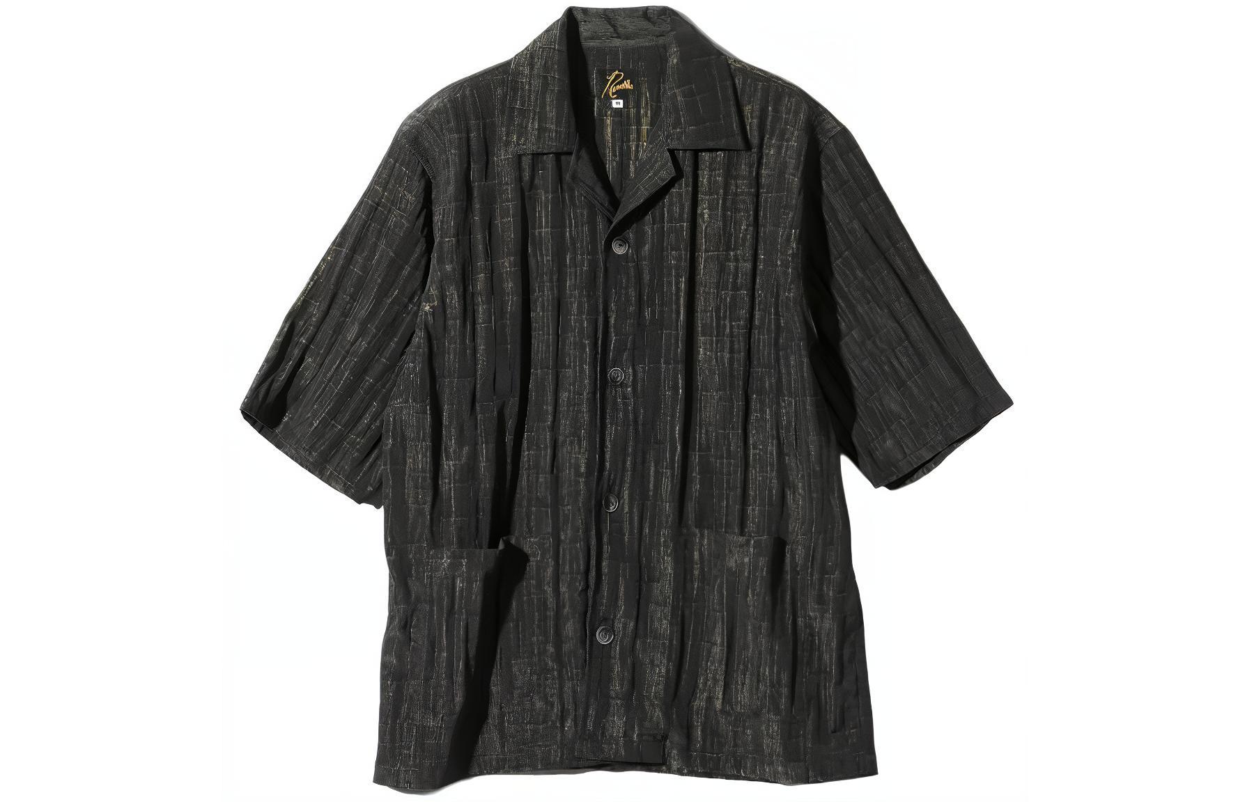 Needles Unisex Casual Button-Up Plaid Pocket Short Sleeve Shirt OT099