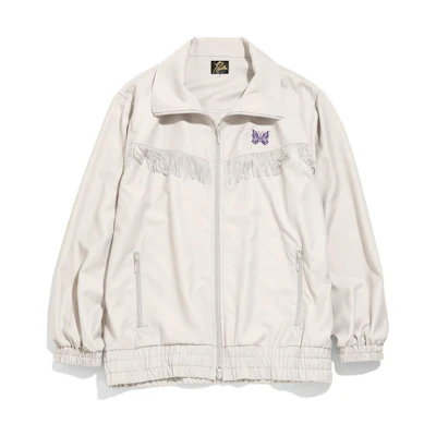 Needles Unisex Solid Color Zip Jacket - White KP128-BEI