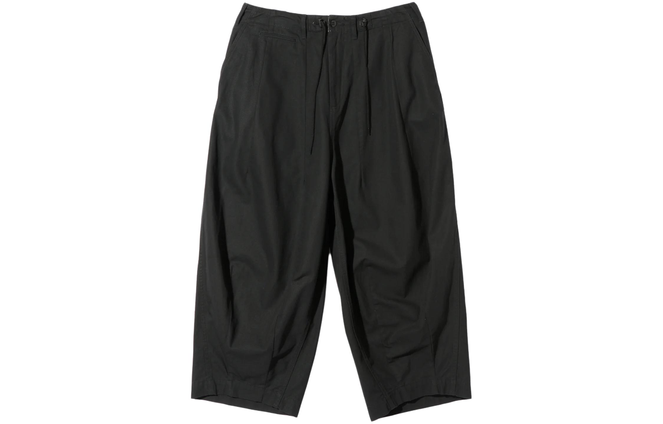 Needles Unisex Wide-Leg Zip Relaxed Pants Black OT217B