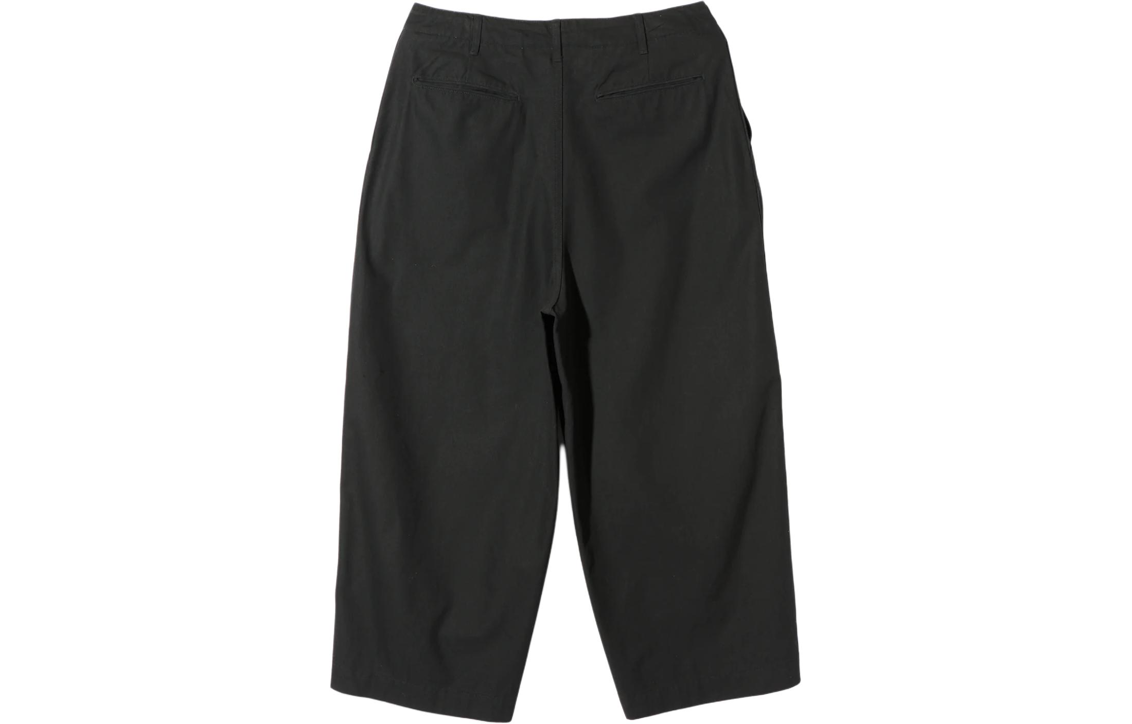 Lookbook Needles 男女款寬鬆拉鍊長褲 黑色 OT217B