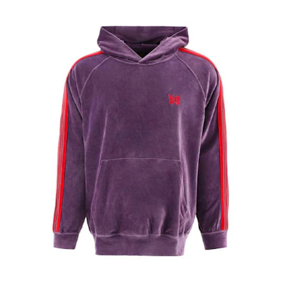 Needles Velvet Effect Hoodie Purple () IN186P